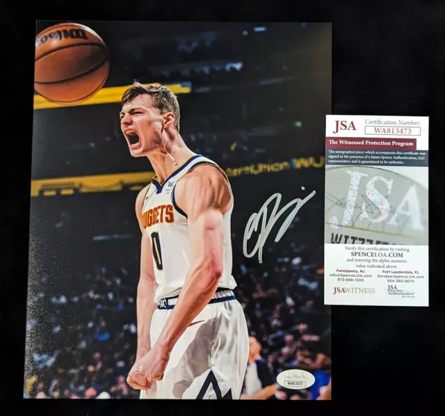 DENVER NUGGETS CHRISTIAN BRAUN AUTOGRAPHED SIGNED 8x10 PHOTO JSA COA