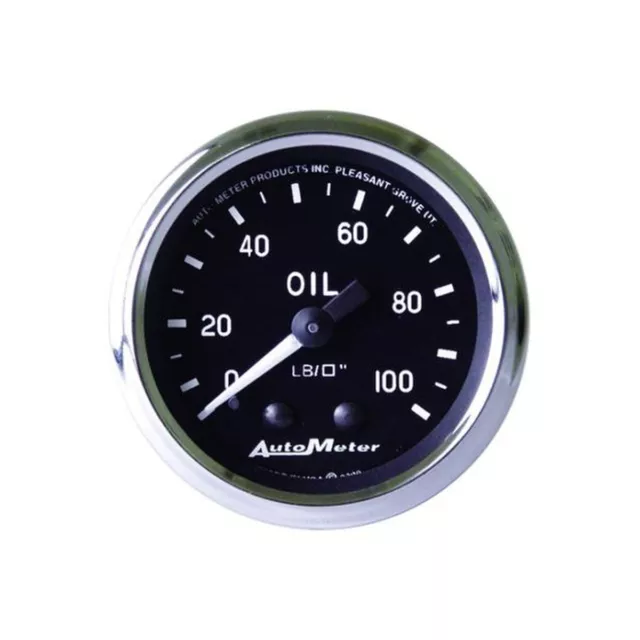 Autometer Cobra 2-1/16" Oil Pressure Gauge 0-100PSI Mechanical AU201006