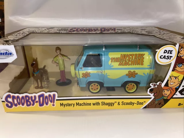 Jada 1:24 Diecast Scooby Doo Mystery Machine Van with Shaggy & Scooby Figure