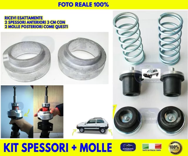 Generico Spessori Molle Panda 141 4X4 Auto 141A da 30 mm Kit Rialzo  Posteriore FT30 + 0305 : .it: Auto e Moto