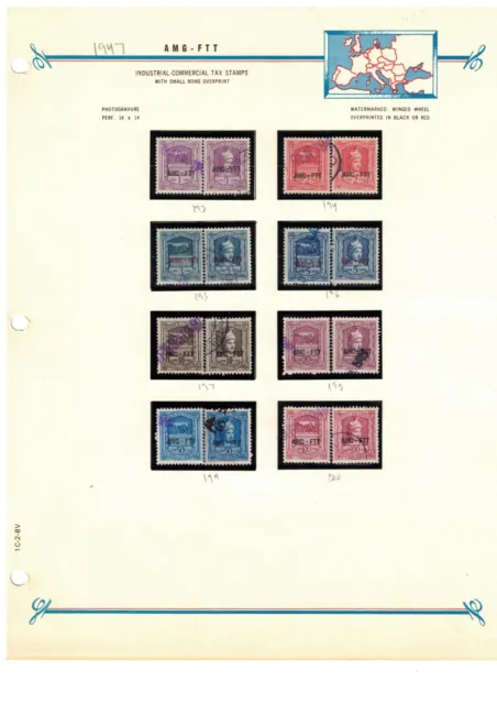 AMG FTT Italy Trieste 1947 Industry Tax Revenues Matching Pairs VFU on Bush Page