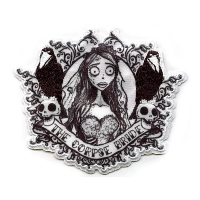 Corpse Bride Tattoo Art Patch Tim Burton Emily Revenant Embroidered Iron On