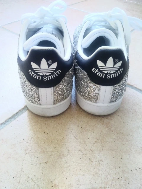Stan smith deals glitter argento