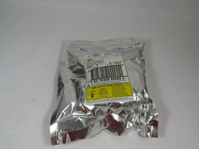 3M 89589 *Sealed* 25-Pack 4-1/2" Dia. x7/8" Thick Fibre Disc 36+ Grade ! NWB !