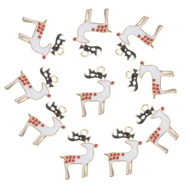 30 Pcs Necklace Making Charms Christmas DIY Jewelry Accessories Resin Cartoon