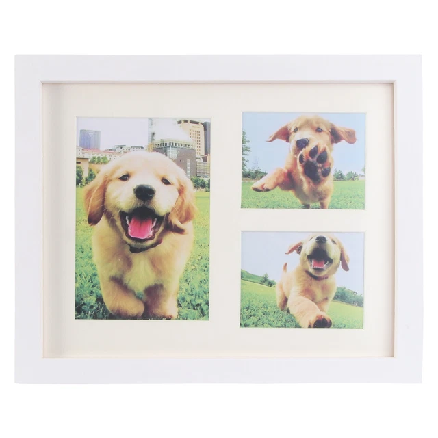 Cornice fotografica memoriale di animali domestici legno bambino ricordo immagine cane argilla