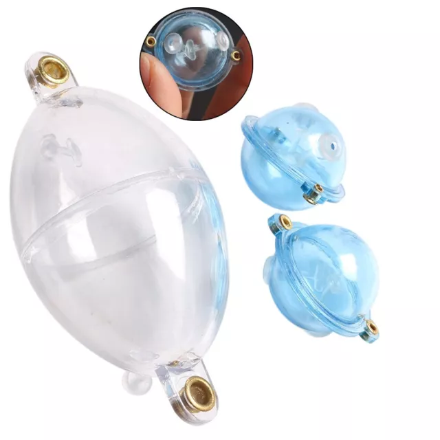 3Pcs Transparent White In line Bubble Fishing Floats with High Intensity