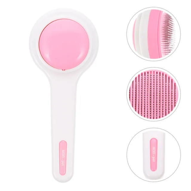 Pink Stainless Steel Needle Pet Comb Deshedder Brush for Dogs Puppy Supplies