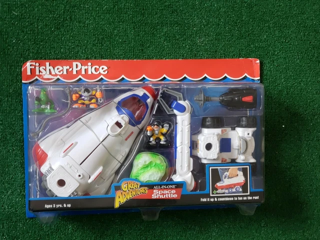 Fisher Price Great Adventures All in One Space Shuttle With Aliens RARE   NIB