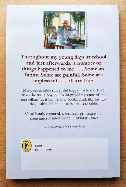 Roald Dahl: Boy: Tales of Childhood. 1986 Puffin Paperback Edition. Free Postage 2