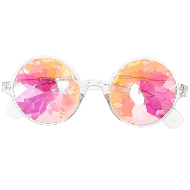 Occhiali 4 D Caleidoscopio unisex retrò occhiali diffrati arcobaleno ballo