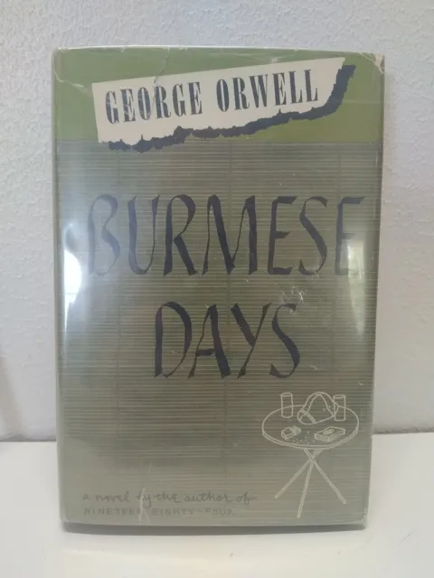 George Orwell Burmese Days Harcourt Brace 1950 Edition Hardcover DJ