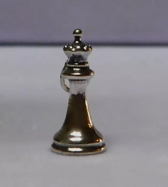 CHESS PIECE QUEEN Charm 3D Sterling Silver $19.99 - PicClick