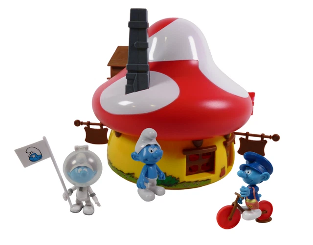 Maison Des Schtroumpfs OPO 10 – Demi-maison De 15 Cm Avec 2 Figurines Schleich PVC + Stickers – Collection Déagostini – Dès 14 Ans