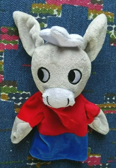 Mp/ Doudou Marionnette Pimchou Ane Trotro Rouge Bleu  Kom 9