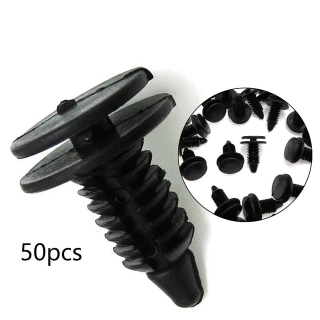 20 Clip Fissaggio Auto Nero Per Rivestimenti Interni: Adatte Per Ford, Mazda, Toyota, Metallo, Foro 9mm - 2