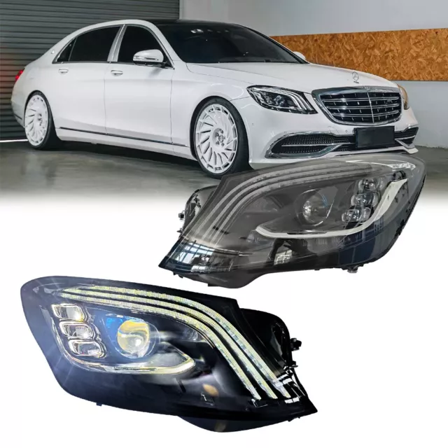 For 2014-2017 Mercedes-Benz S-Class W222 Upgrade LED Headlights DRL Head Lamps