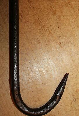 Vintage Style Wrought Iron Gambrel Butchers Game Hook Meat Beam 18 Inches 2