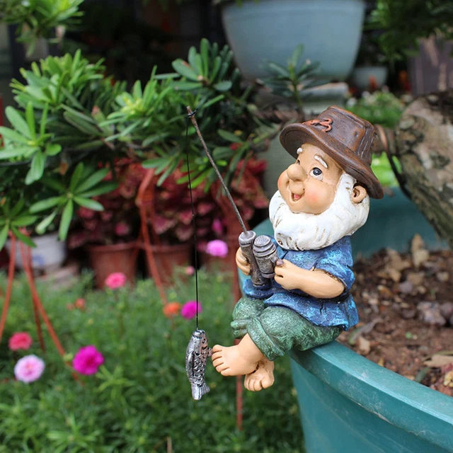 Figura de pescador figura de pescador ecológica para el jardín