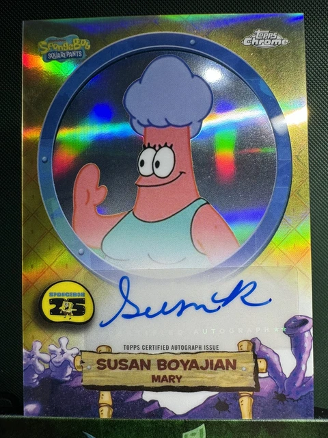 直筆サインSusan Boyajian Refractor SpongeBob 2025 TOPPS CHROME SpongeBob SquarePants 25th Anniversary Susan