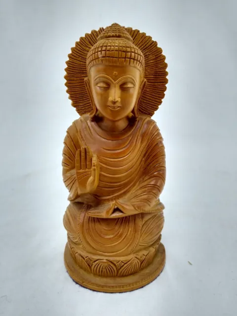 Hand carved Buddha statue