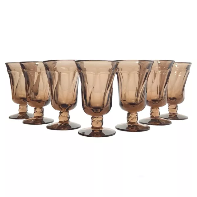 Fostoria “Jamestown (Brown)” Set of 7 Juice Glasses 4 3/4” 4oz