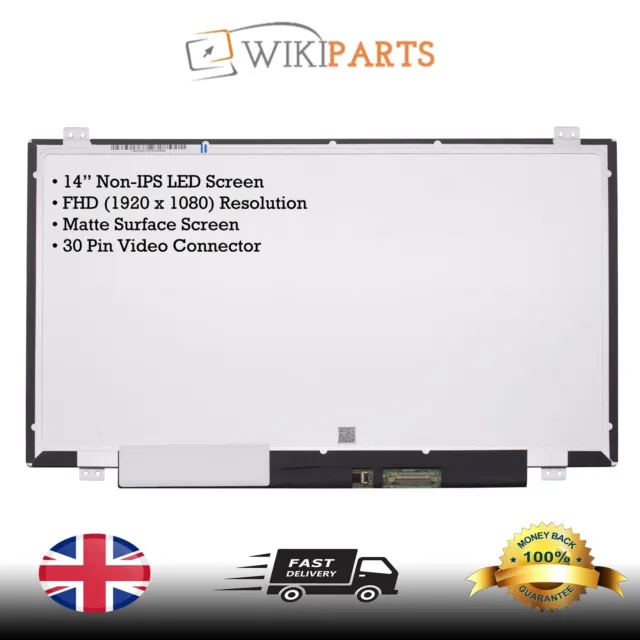 New DELL DP/N DCN-06TH09 6TH09 For 14.0" LED FHD AG eDP Screen Non-IPS 30 Pin UK