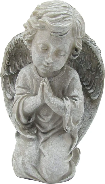 Comfy Hour Faith and Hope Collection Resin 8  Kneeling Cherub Praying Angel Figu