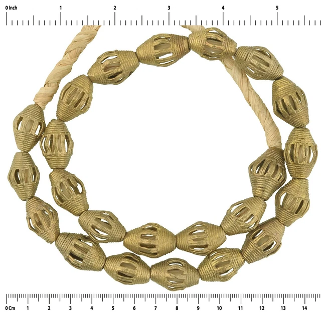 African brass beads African Ashanti bronze Ghana tribal jewelry