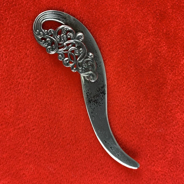 Unger Bros. Art Nouveau Bookmark Fine Sterling Silver Pierced Scroll Design