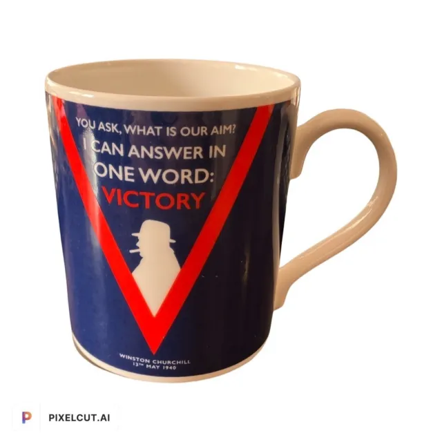 Winston Churchill One Word: Victory May 13 1940 Imperial War Museums  Coffee Mug
