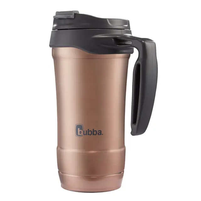 Bubba Hero Dual-Wall Vacuum-Insulated Stainless Steel Travel Mug, 18 Oz, Rose Go 2