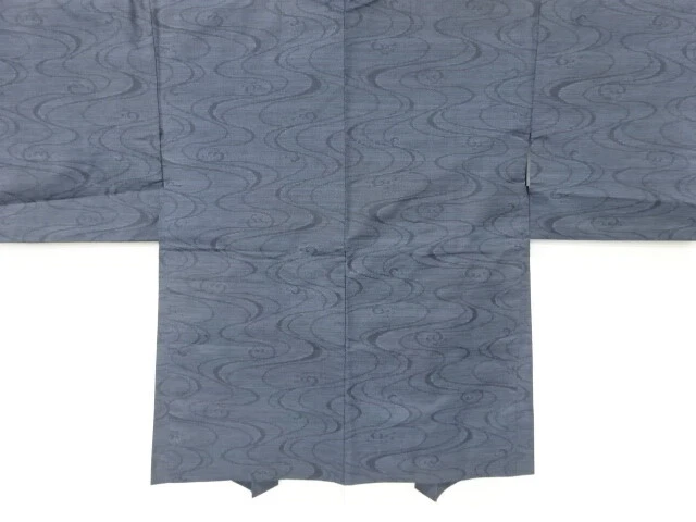 6604925: Japanese Kimono / Vintage Haori / Doro Oshima Tsumugi / Woven Stream