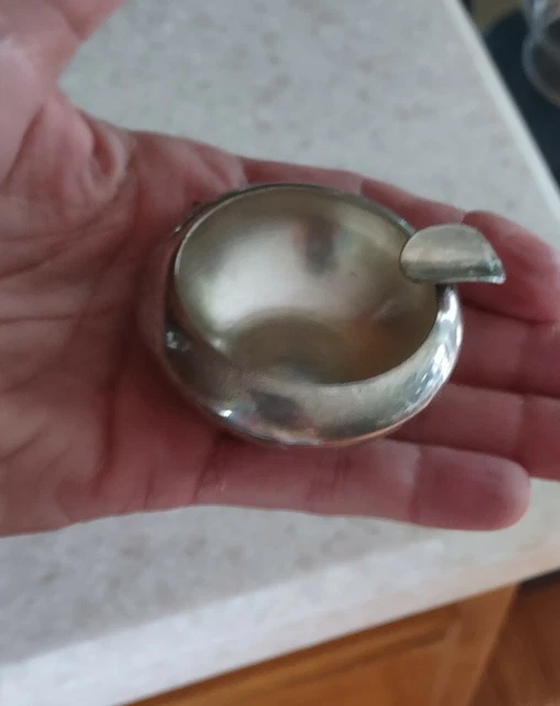silver plated personal tiny ashtray