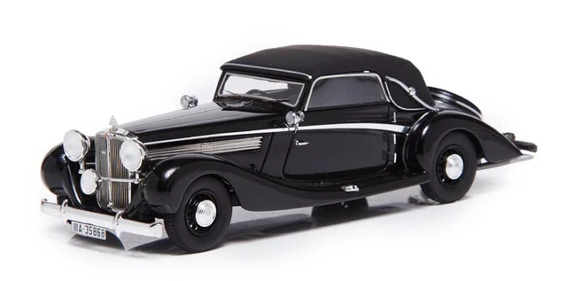 Miniature Mercedes 290 W18 Cabriolet D 1933-1936 Noir - 1/43 Résine Neuve ESVAL
