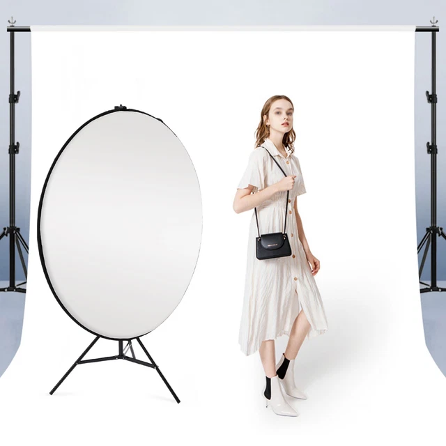 109 cm 5-in-1 Adjustable Height Photo Studio Lighting Reflector and Stand Kit
