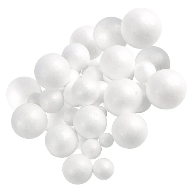 30 piezas hágalo usted mismo bolas de espuma artesanal espuma blanca hágalo usted mismo proyectos escolares boda