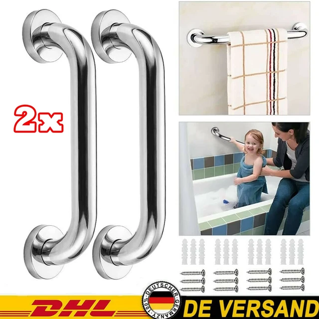 2X Edelstahl Haltegriff Sicherheit Handlauf Für Bad Dusche Badgriff Rutschfeste!