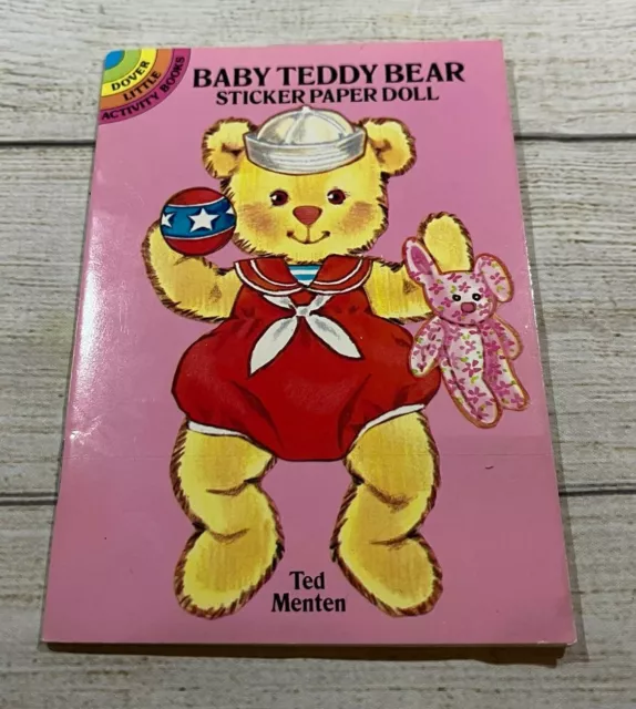 Vintage Menten Dover Baby Teddy Bear Sticker Paper Doll Book EXCELLENT TubO