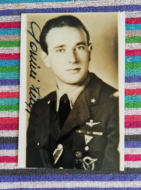LUIGI GORRINI ITALIENISCHER Jagdflieger WWII Autogramm handsigniertes