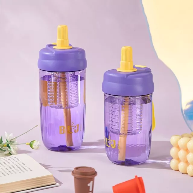 with Straw Scented Tea Cup Plastic Sports Water Bottles Tea Making Cup  Girls