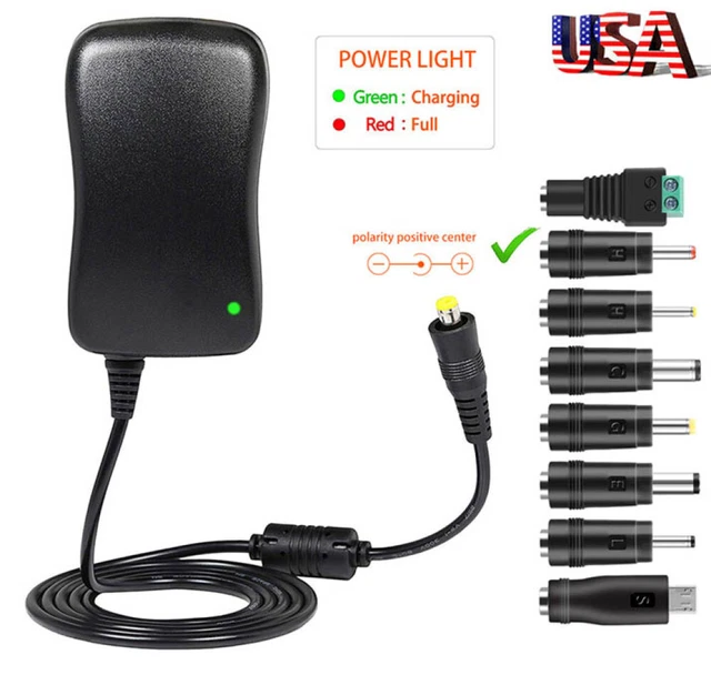 30W Universal Power Adapter DC 3V - 12V Multi Voltage Charger Converter
