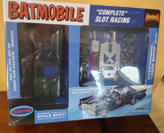 Batman Classic Tv 1/32 Batmobile Complete Slot Racing Model Kit Sealed New