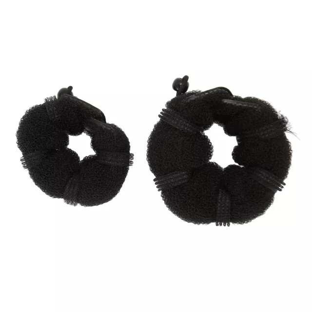 8pcs Soft Flexible Bun Maker Women Black Sponge Hair Bun Maker Twist Ring GSA