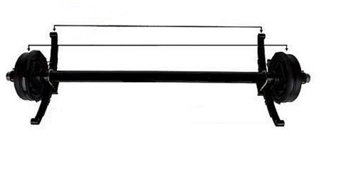 Lippert 5200# 95HF 80SC Underslung Straight Brake Axle 6-5.5