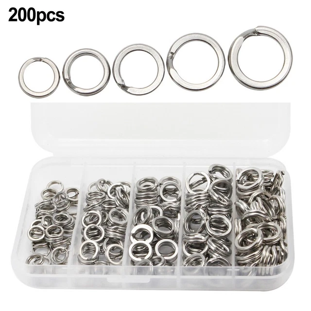 Lot De 5 Anneaux Fendus En Acier Inoxydable Marine 316 - 1,2 Mm X 15 Mm - Haute Résistance à La Corrosion