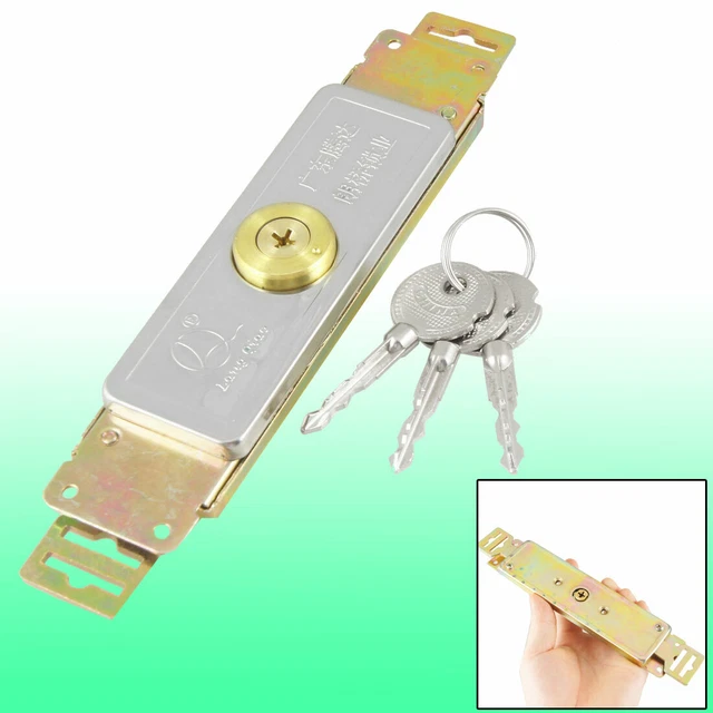 CROSS KEYWAY CYLINDER Head Metal Roller Shutter Door Lock w 3 Keys 11.