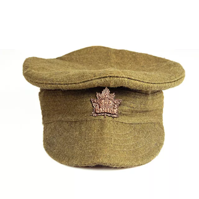 WW1 Canadian / British Trench Cap and Badge - Reproduction (Size 59 CMS) E396