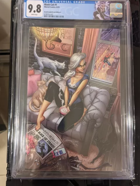 Black Cat #1 J Scott Campbell Edition G Felicia's Loft Virgin CGC 9.8