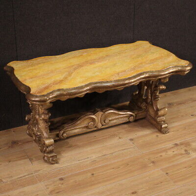 Salon mesa mesilla mueble antiguo estilo veneciano madera pintada 900